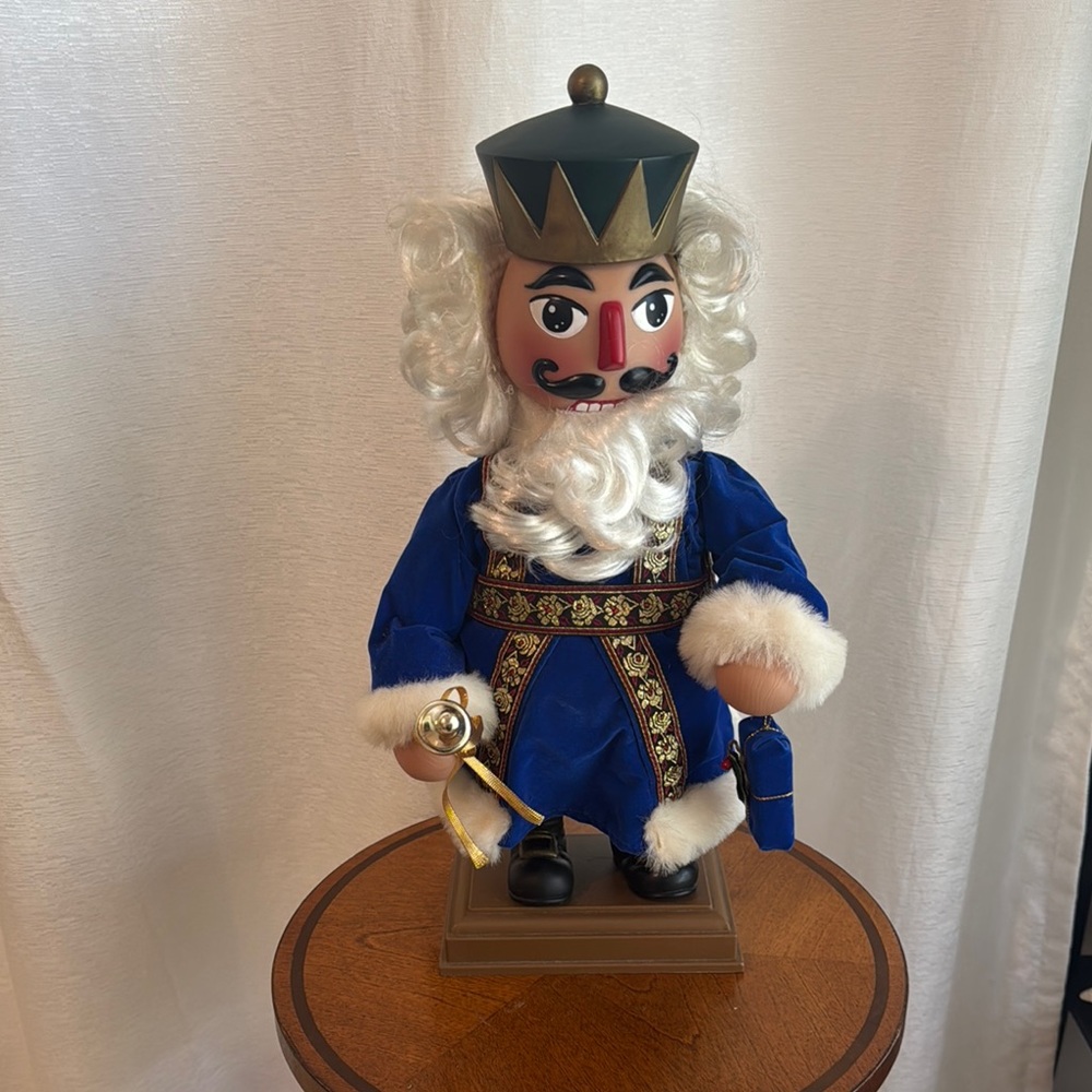 Regal Blue and Gold Decor Nutcracker